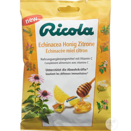Ricola Echinacea Honig Zitrone Bonbons Mit Zucker Beutel 75g