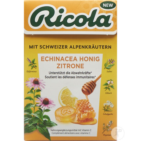 Ricola Echinacea Honig Zitrone Bonbons Mit Zucker Box 50g
