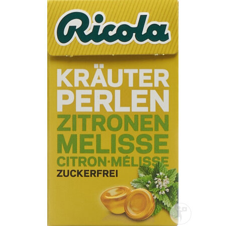 Ricola Kräuter Perlen Zitronen-Melisse Zuckerfrei Box 25g