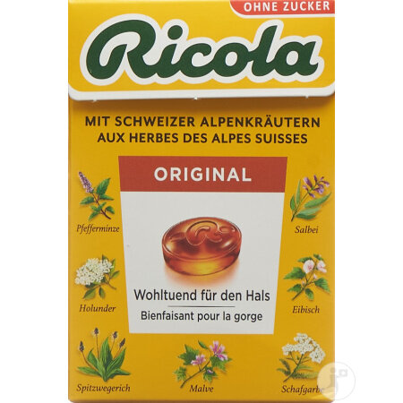 Ricola Original Bonbons Ohne Zucker Mit Stevia 2x50g
