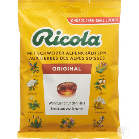 Ricola Original Bonbons Ohne Zucker Mit Stevia Beutel 125g