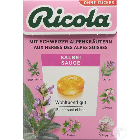 Ricola Salbei Bonbons Ohne Zucker Mit Stevia Box 50g
