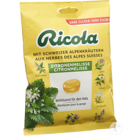 Ricola Zitronenmelisse Bonbons Ohne Zucker Mit Stevia Beutel 125g