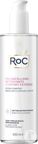 RoC Mizellares Reinigungswasser Extremer Komfort Empfindliche Haut Gesicht Augen Pumpflasche 400ml