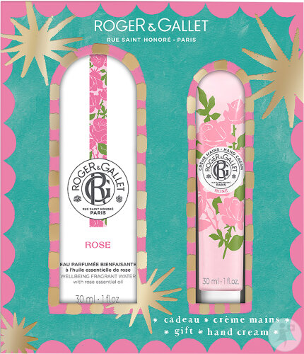 Roger&Gallet Geschenkset Wohlriechendes Parfum Rose 30ml + Handcreme 30ml Gratis