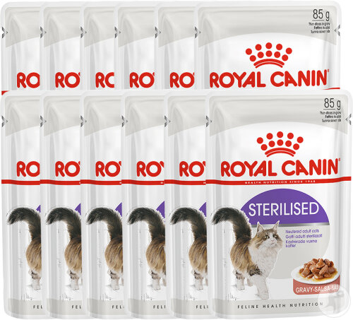 Royal Canin Feline Health Nutrition Sterilised In Gravy 12x85g