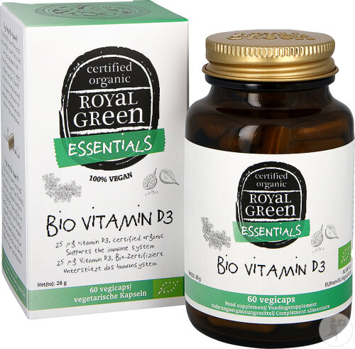 Royal Green Bio Vitamin D3 25mcg 60 Vegetarische Kapseln