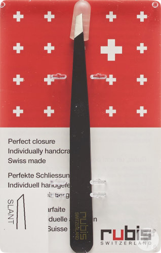 Rubis Pinzette Schräg Schwarz Inox 1 Stück