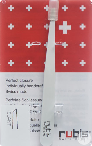Rubis Pinzette Schräg Weiss Inox 1 Stück