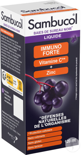 Sambucol Immuno Forte Sirup Mit Vitamin C Und Zink Schwarzer Holunder 120ml