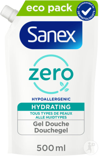 Sanex Zero% Essential Hydrating Duschgel Alle Hauttypen Nachfüllpackung 500ml