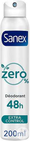 Sanex Zero% Extra Control 48h Deodorant Ohne Aluminiumsalze Spray 200ml