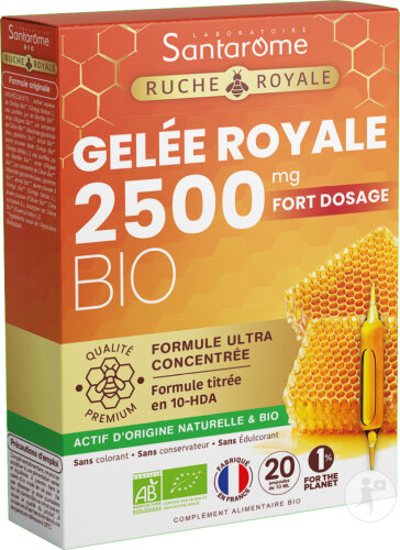 Santarôme Ruche Royale Gelee Royale 2500mg Immunität Bio 20 Ampullen