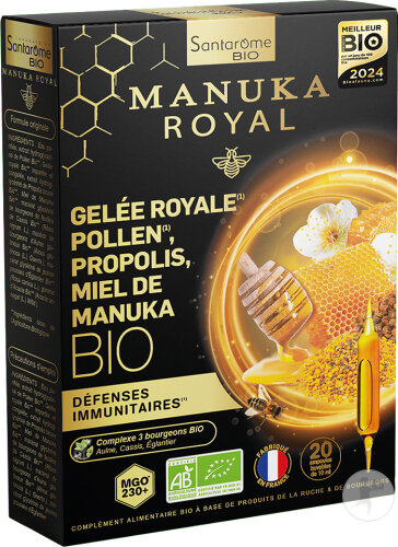 Santarome Bio Gelee Royale-Pollen-Propolis-Bio Manuka Honig 20 Ampullen