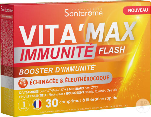 Santarôme Vita'Max Immunität Flash Immunitäts-Booster 30 Tabletten