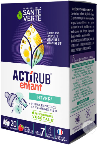 Sante Verte Actirub Enfant Framboise 20 Sachets