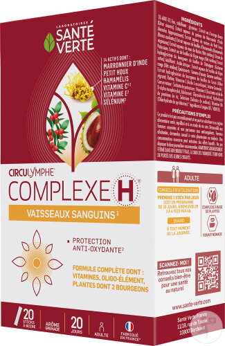 Sante Verte Circulymphe Complexe H 20 Sticks