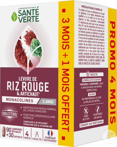 Grüne Gesundheit Rote Reishefe 3 Monate + 1 Monat geschenkt 120 Tabletten