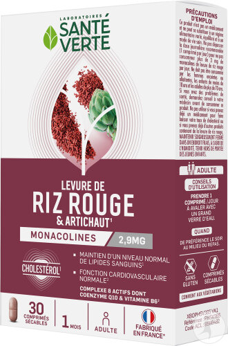 Santé Verte Rote Reishefe Cholesterin 30 Tabletten