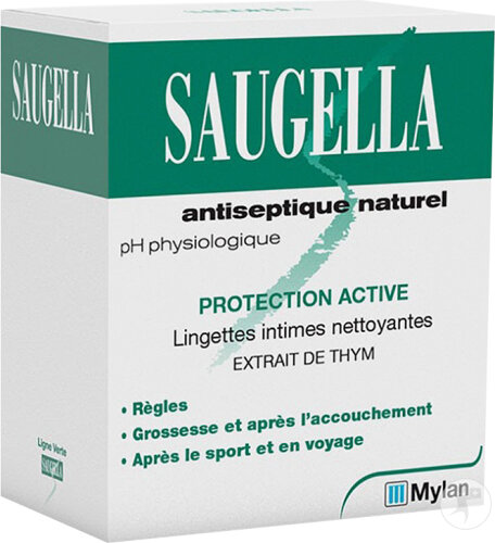 Saugella Natürliches Antiseptikum Intimtücher 10 Stück