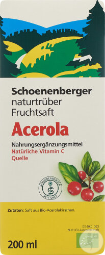 Schoenenberger Acerola Natur Fruchtsaft Bio 200ml