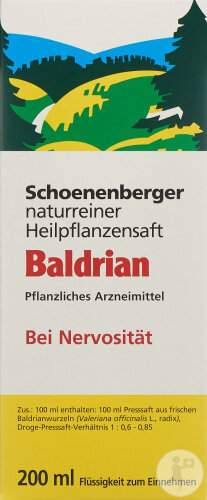 Schoenenberger Baldrian Heilpflanzensaft 200ml