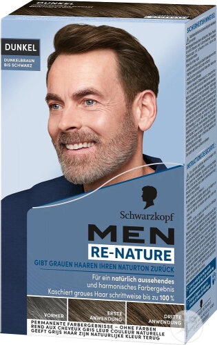 Schwarzkopf Re-Nature Re-Pigmentierung Männer Dunkel Dunkelbraun Bis Schwarz Coloration 1 Set