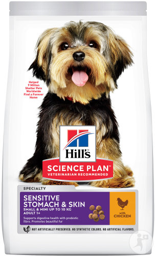 Hill's Science Plan Sensitive Stomach And Skin Small And Mini Adult 1+ Hundefutter Mit Huhn 1,5kg