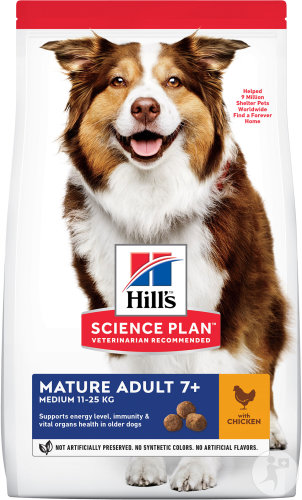 Hill's Science Plan Medium Mature Adult 7+ Hundefutter Mit Huhn Beutel 2,5kg