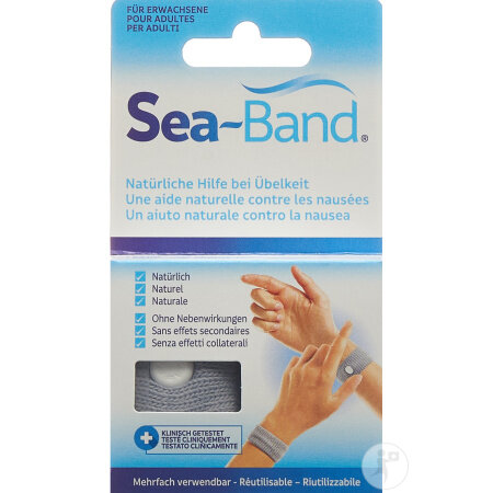 Sea-Band Akupressurband Erwachsene Grau 1 Paar