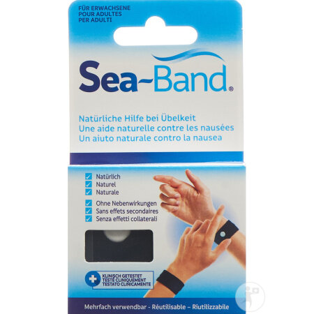 Sea-Band Akupressurband Erwachsene Schwarz 1 Paar