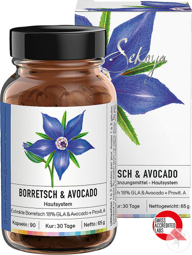Sekoya Borretsch Und Avocado Hautsystem 90 Kapseln