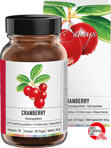 Sekoya Cranberry Harnsystem 75 Kapseln