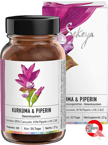 Sekoya Kurkuma & Piperin Gelenk-System 60 Kapseln