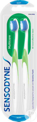 Sensodyne Zahnbürste MultiCare Soft Weiche Borsten Duopack 2 Stück