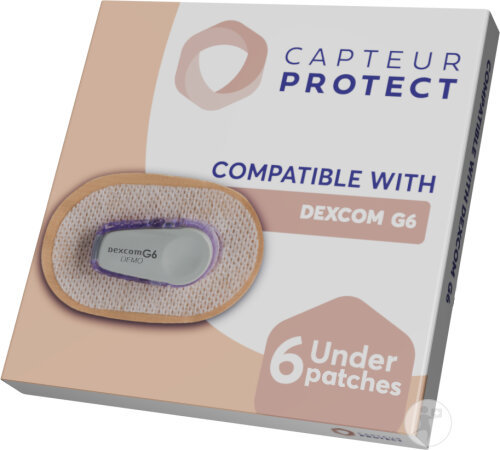 Capteur Protect Under Patches Beige Für Dexcom G6/One 6 Stück