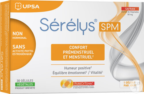 Sérélys SPM Prämenstruelles und Menstruelles Wohlbefinden Stimmung & Vitalität 30 Kapseln
