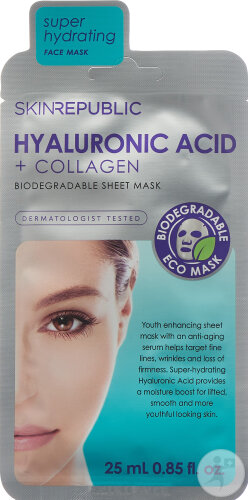 Skin Republic Hyaluronic Acid + Collagen Gesichtsmaske 25ml