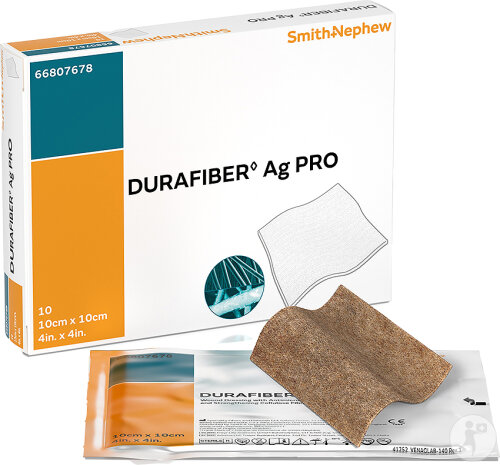 Smith&Nephew Durafiber AG Pro Wundverbände 10x10cm 10 Stück
