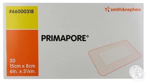 Smith&Nephew Primapore Haftende Vliesstoffwundkissen Post-Op 8x15cm 20 Stück (66000318)