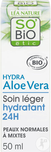 So'Bio Étic 24h Light Moisturizer Normal Für Mischhaut Hydra Aloe Vera 50ml