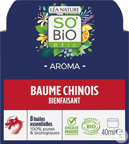 So'Bio Étic Chinesischer Heilbalsam Mit 8 Ätherischen Ölen Aus Biologischem Anbau Flakon 40ml