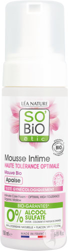 So'Bio Étic Intim-Reinigungsmousse Malvenblume Hypoallergen Alle Hauttypen Pumpflakon 150ml