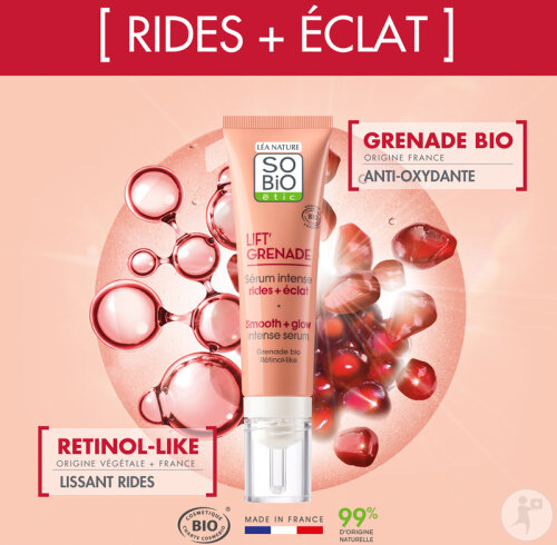 So'Bio Étic Lift'Grenade Intensives Serum Falten + Ausstrahlung Bio Tube 30ml-3
