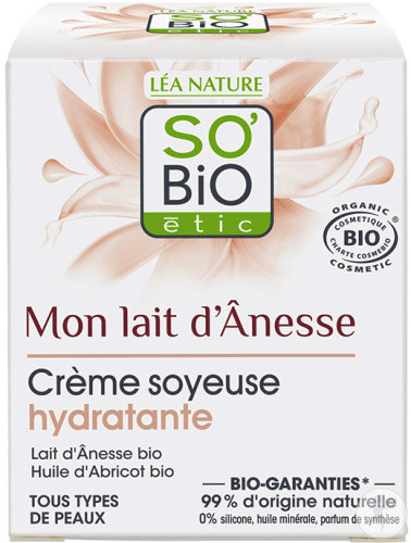 So'Bio Étic Mon Lait D'Ânesse Seidige Feuchtigkeitsspendende Creme Tiegel 50ml