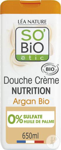 So'Bio Étic Nährende Duschcreme Arganöl Satin Flasche 650ml