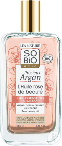 So'Bio Étic Précieux Argan Rosen Schönheitsöl Flasche 100ml