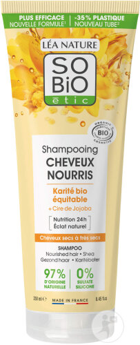 So'Bio Étic Shampoo Genährtes Haar Bio-Sheabutter Und Arganceramide Tube 250ml