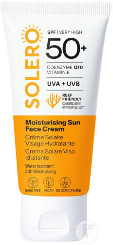 Solero Sun Cream Feuchtigkeitscreme Für Das Gesicht SPF50+ Reef Friendly 50ml