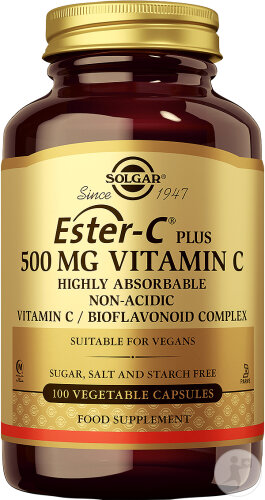 Solgar Ester-C Plus Vitamin C 500mg 100 Pflanzliche Kapseln